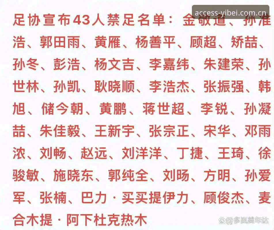资深用户足球圈内幕体验分享：从足协第三批禁足名单看赛事数据背后的诚信博弈